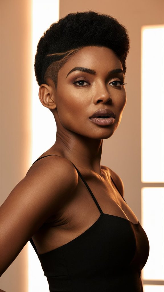 Curly Cropped Afro