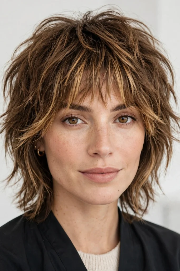 Golden Face-Framing Bangs
