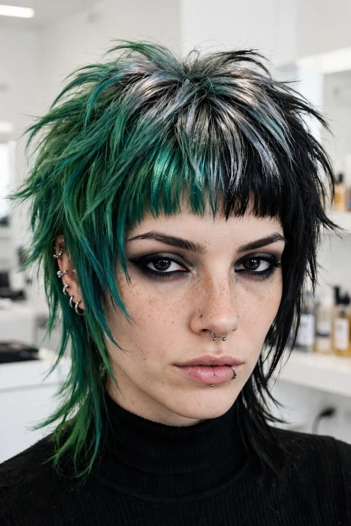 Persian Green Mermaid Micro Bangs