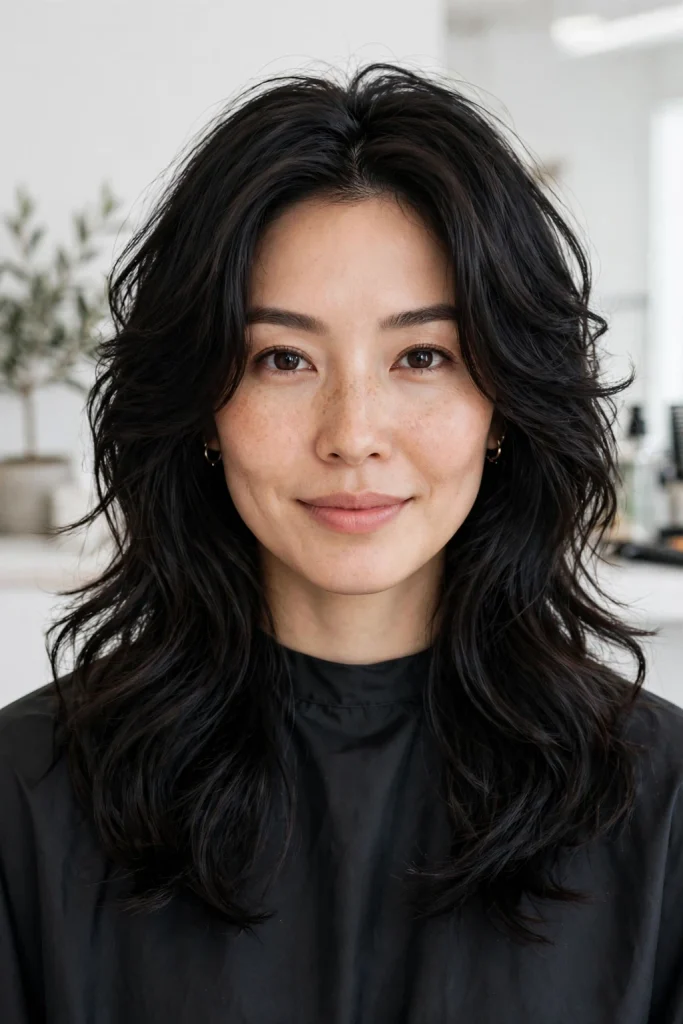 Wolf Cut Without Bangs: 15 Chic Ideas to Try 5 Medium Wavy Layered Wolf Cut