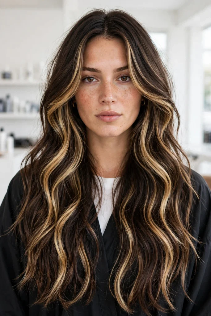 Wolf Cut Without Bangs: 15 Chic Ideas to Try 16 Honey Blonde and Dark Brown Duo-Toned Wolf Cut