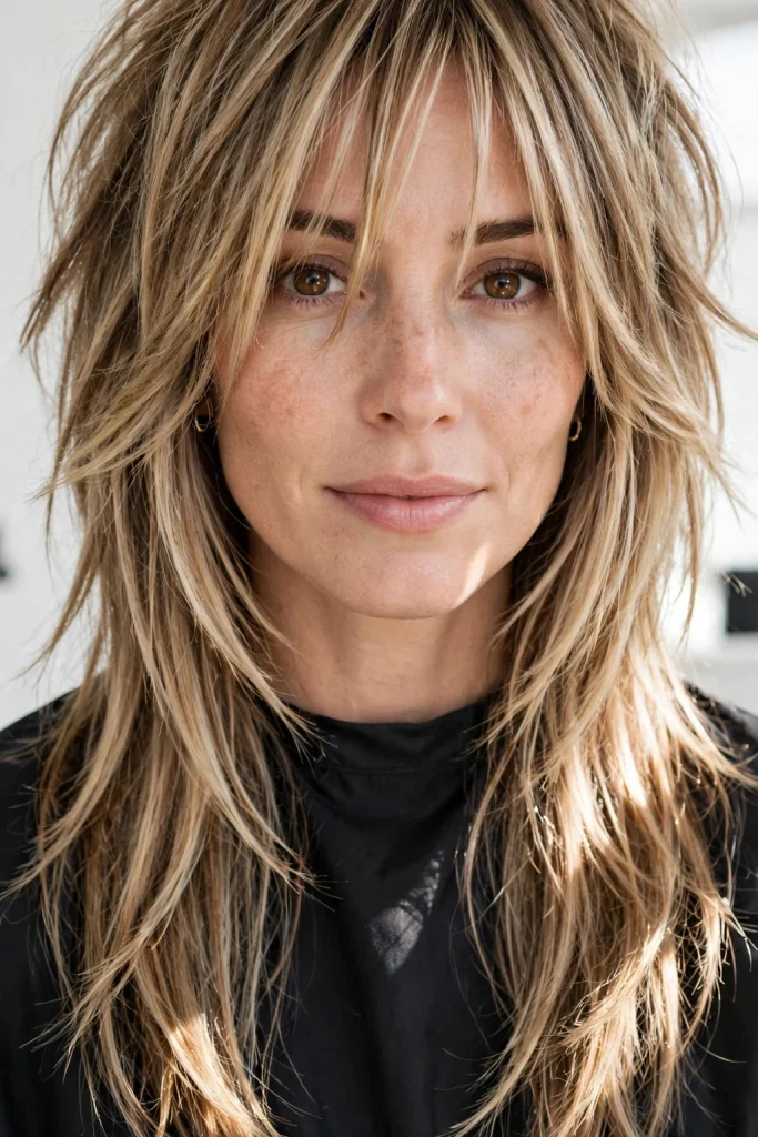 Bronde Face-Framing Wolf Cut