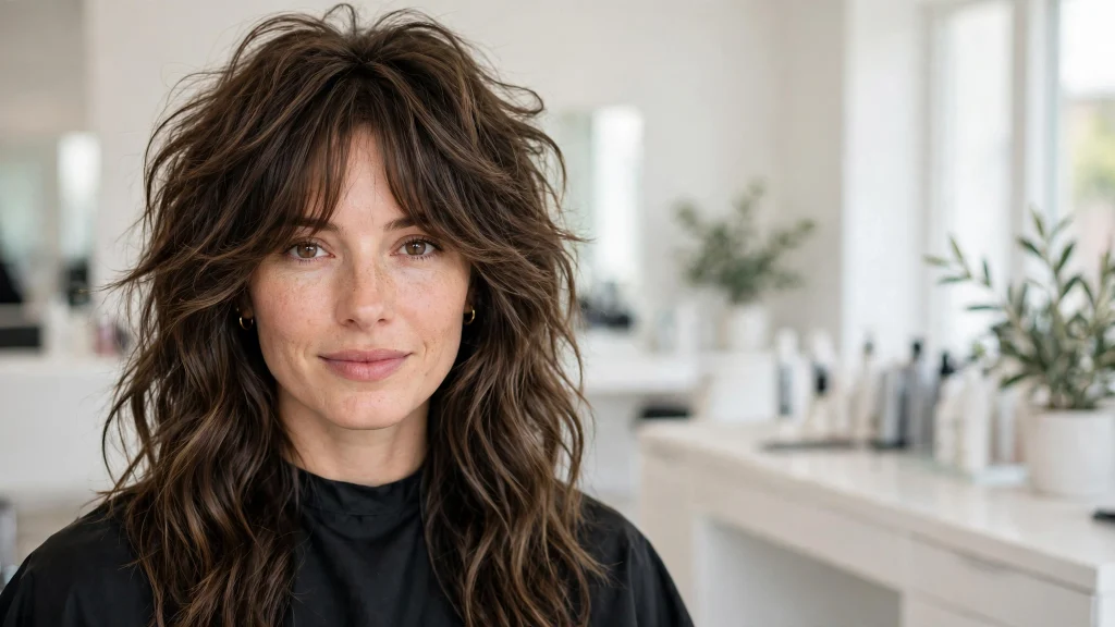 Long Wolf Cut With Curtain Bangs: 16 Stunning Ideas 2 Long Wolf Cut With Curtain Bangs: 16 Stunning Ideas