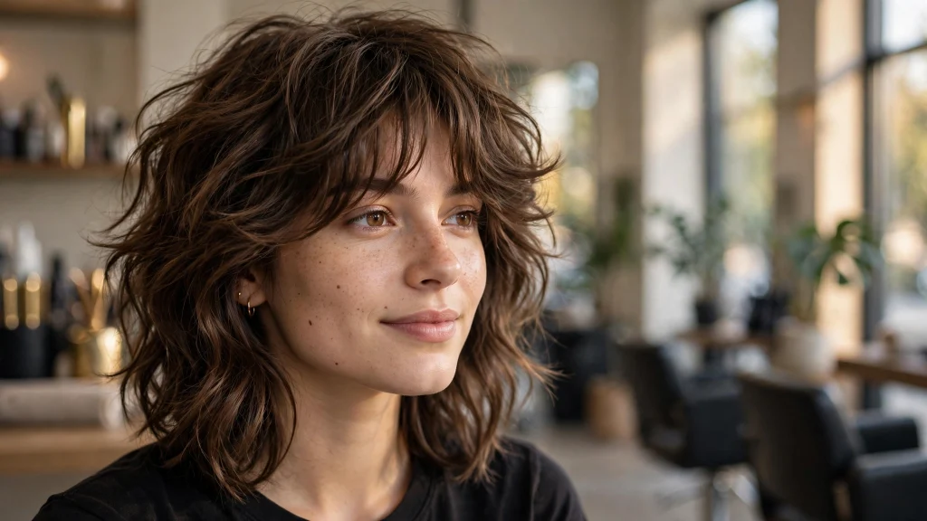 Wavy Wolf Cut With Bangs