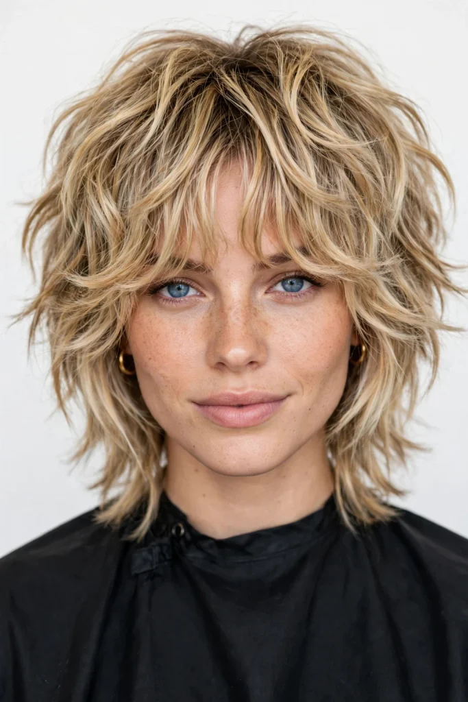 Shaggy Wolf Cut With Bangs: 15 Cool Ideas 6 04 04 uniform