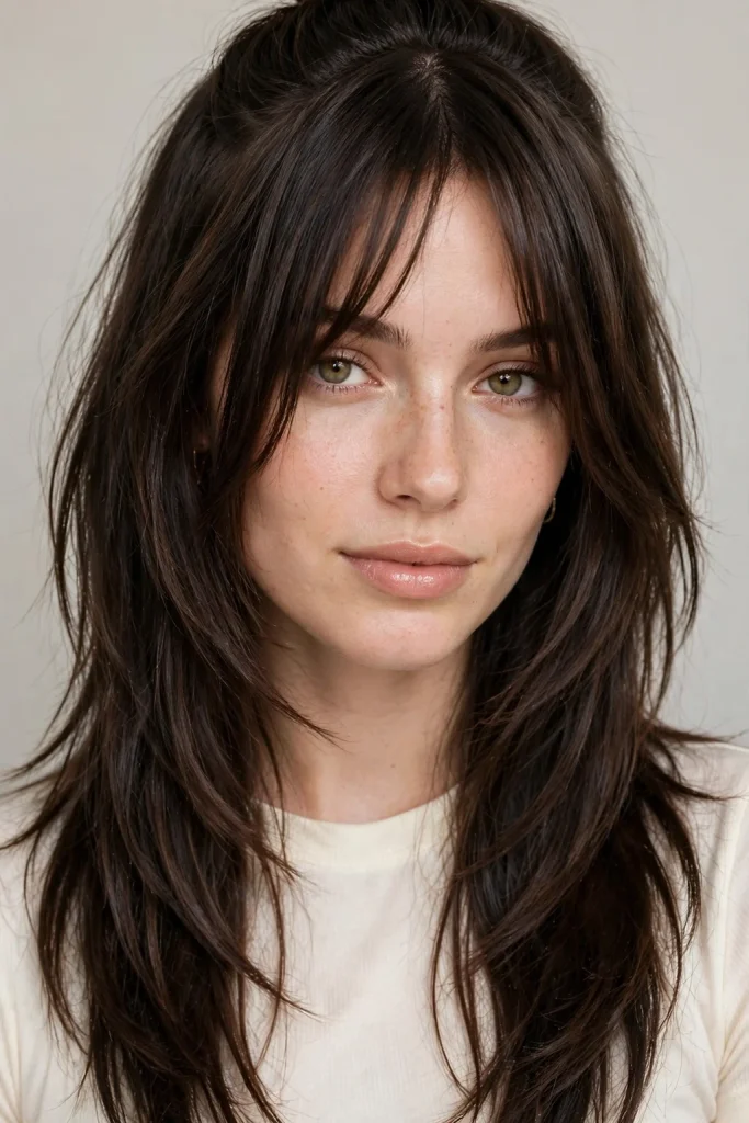 Shaggy Wolf Cut With Bangs: 15 Cool Ideas 7 04 05 uniform