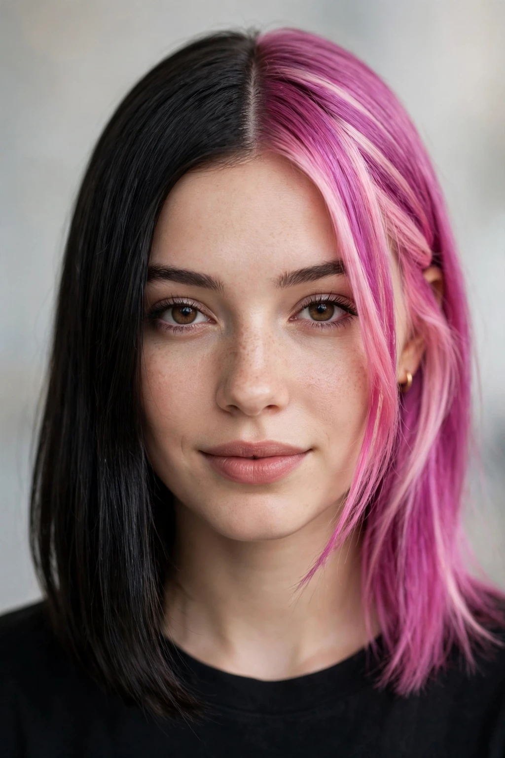 13. Black and Wild Orchid Pink With Chunky Highlights