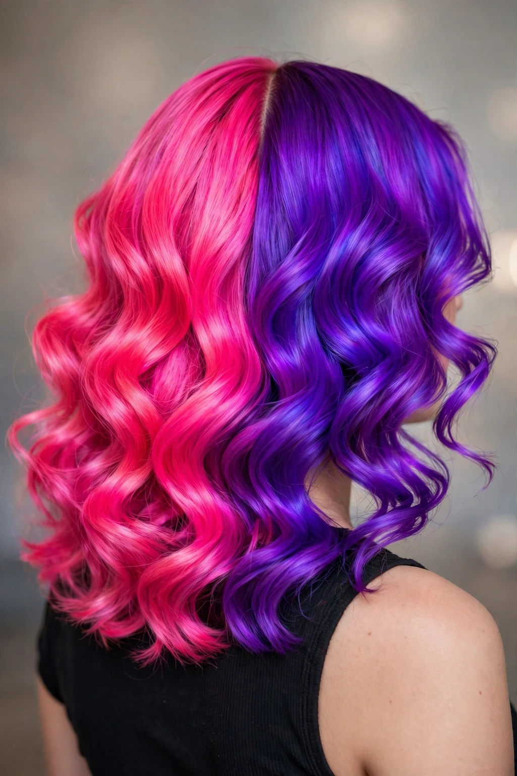 16. Hot Pink and Neon Purple Waves
