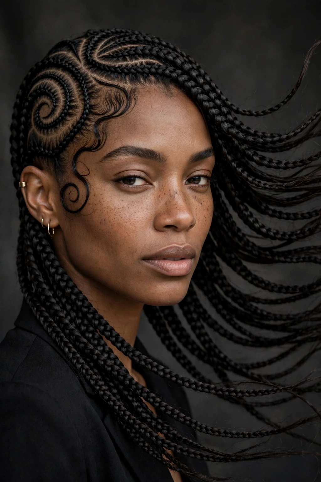 Swirl Cornrows: 15 Stunning Ideas to Try 5 3. Swirled Lemonade Braids
