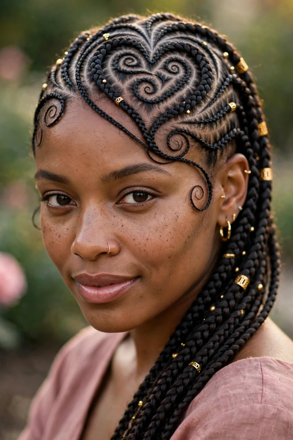 Swirl Cornrows: 15 Stunning Ideas to Try 15 13. Heart-Shaped Swirled Lemonade Braids