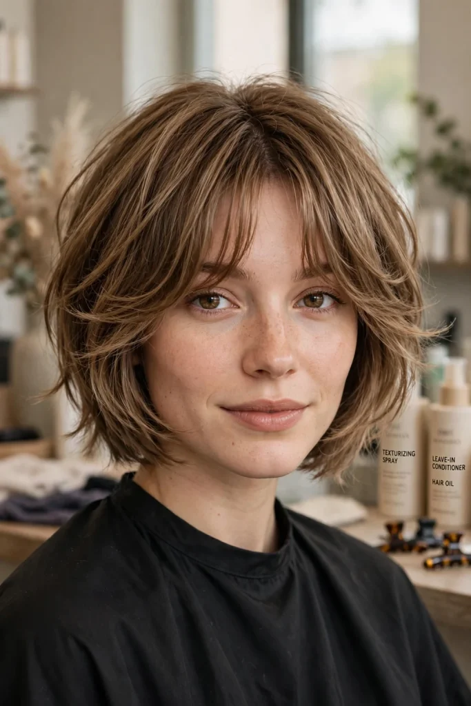 Butterfly Cut Short Hair: 15 Gorgeous Ideas to Try 4 2. Short Butterfly Cut with Curtain Bangs