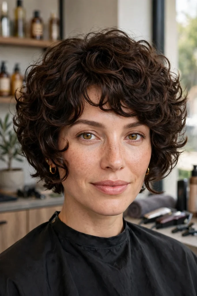 Butterfly Cut Short Hair: 15 Gorgeous Ideas to Try 8 6. Curly Short Butterfly Cut