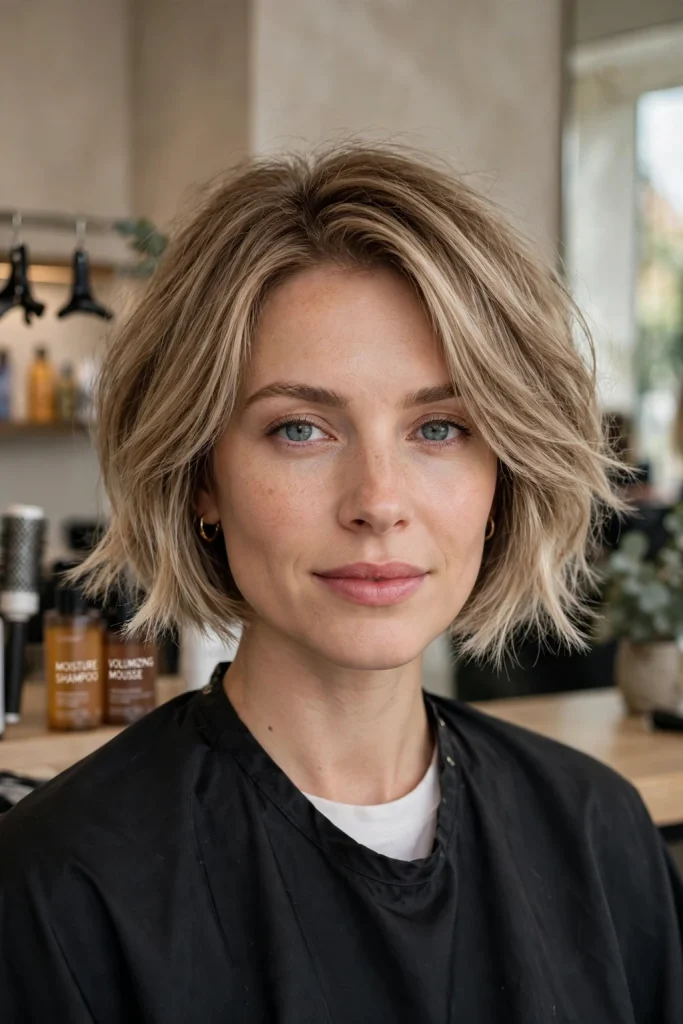 Butterfly Cut Short Hair: 15 Gorgeous Ideas to Try 9 7. Short Butterfly Bob with Feathered Ends