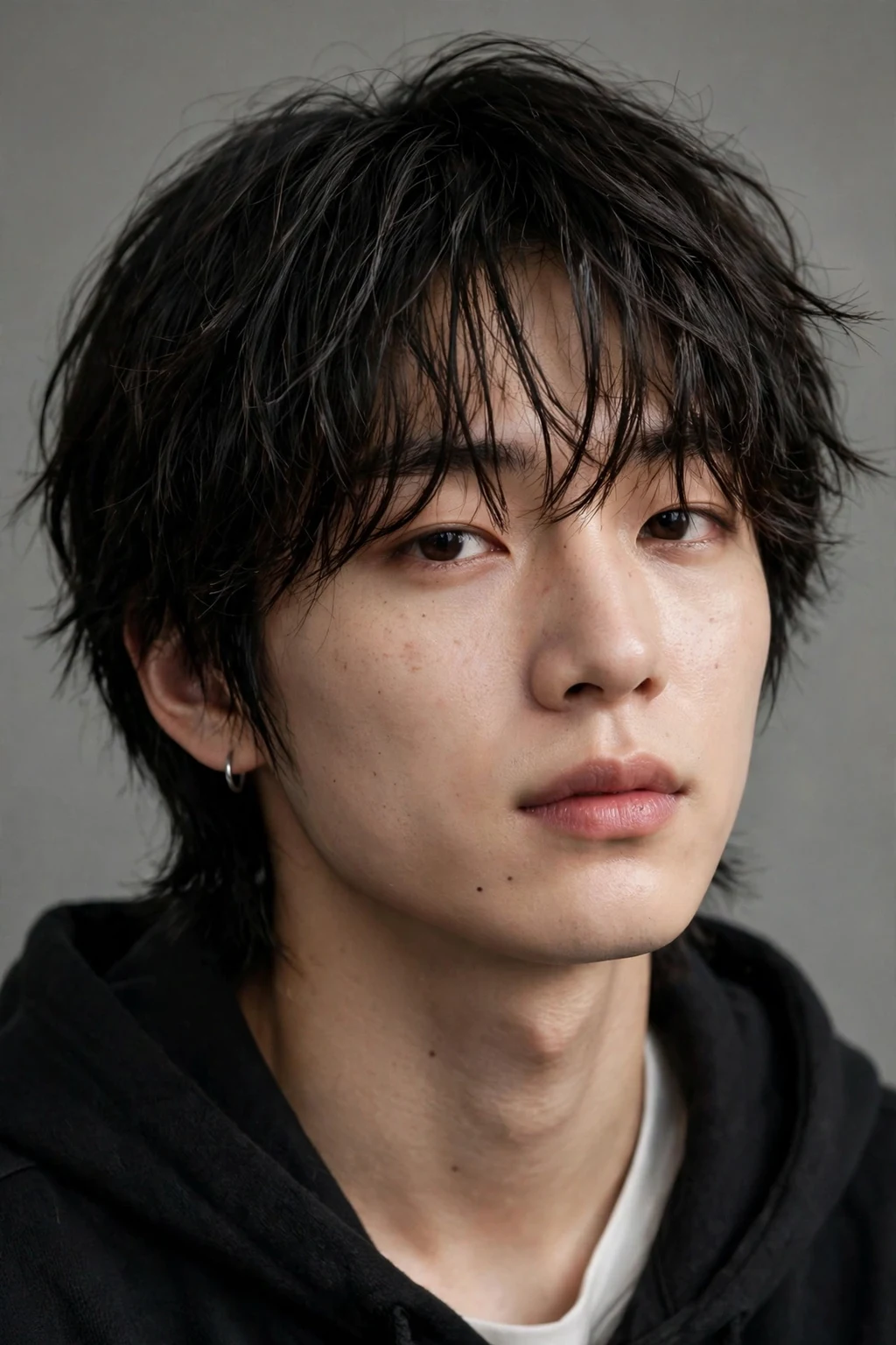 Korean Hairstyles for Men: 15 Sharp Ideas to Try 7 5. Medium Hair with Messy Anime Bangs