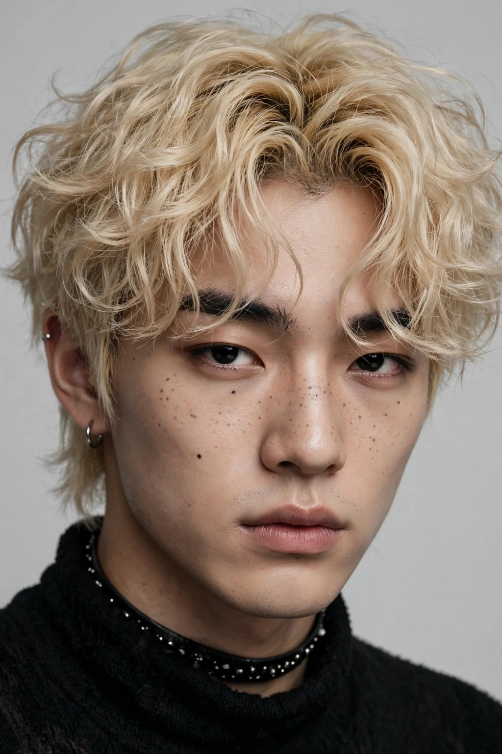 Korean Hairstyles for Men: 15 Sharp Ideas to Try 11 9. Bleached Blonde Messy Wavy Perm
