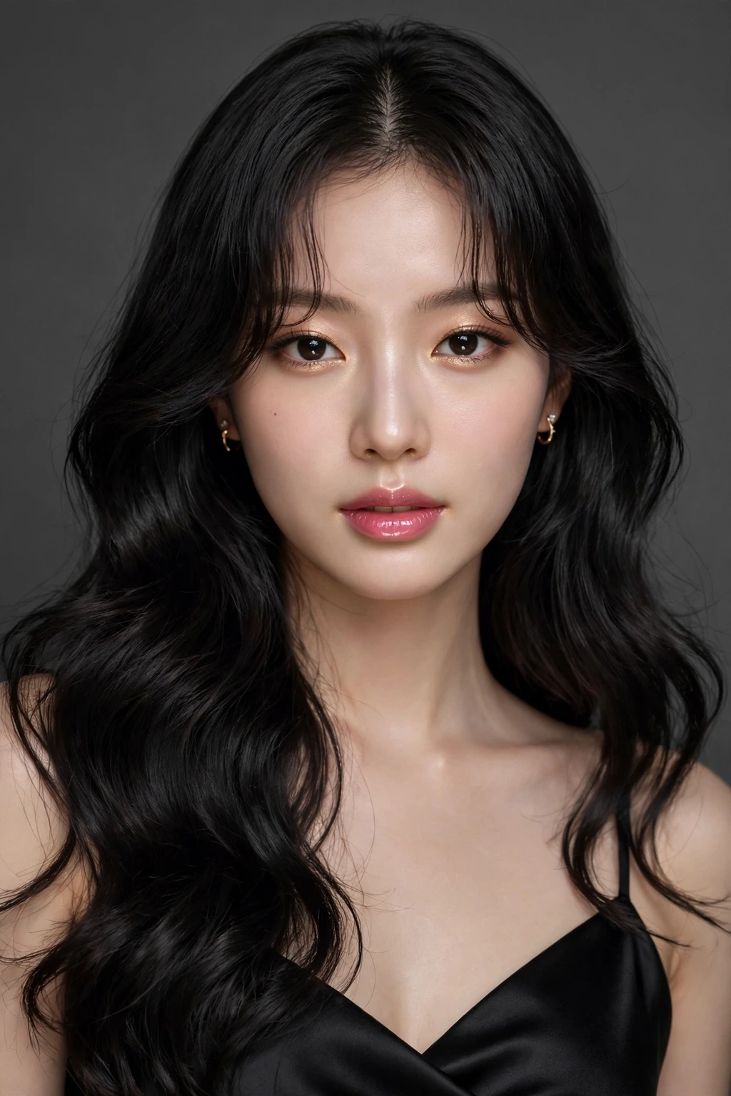 Korean Hairstyles for Women: 15 Lovely Ideas to Try 16 14. Korean Style Long Wavy Black Hair With Curtain Bangs