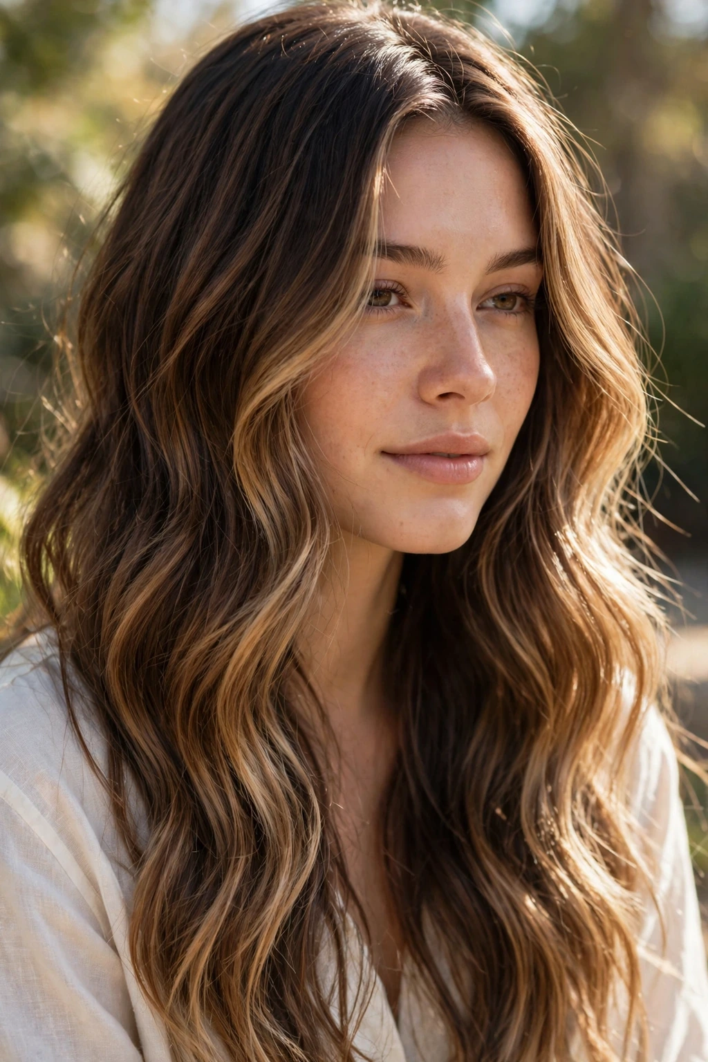 Caramel Highlights: 15 Gorgeous Ideas to Try 15 13. Long Wavy Brown Hair with Seamless Caramel Balayage