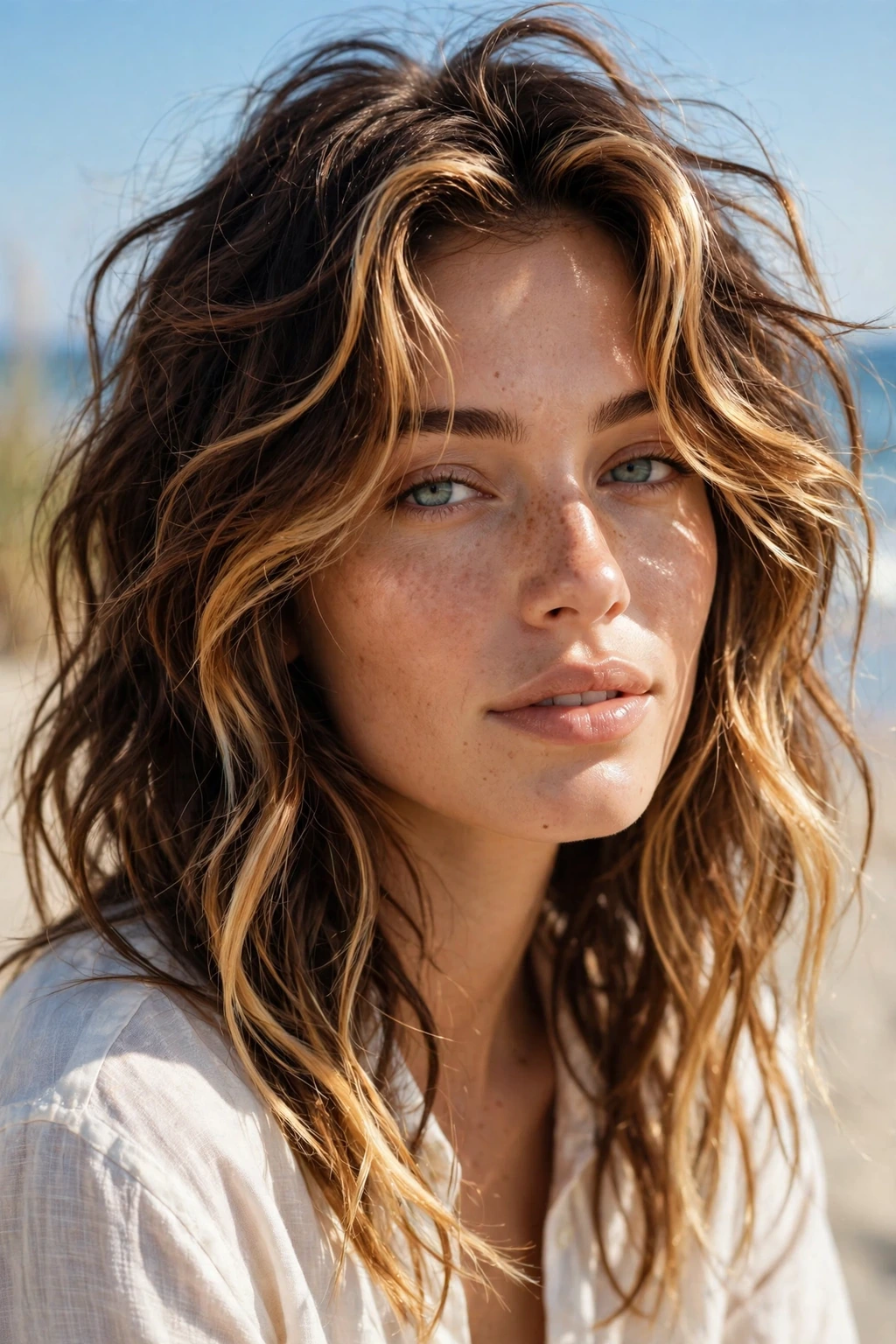 Caramel Highlights: 15 Gorgeous Ideas to Try 17 15. Beachy Brunette Waves with Sunlit Caramel Shine