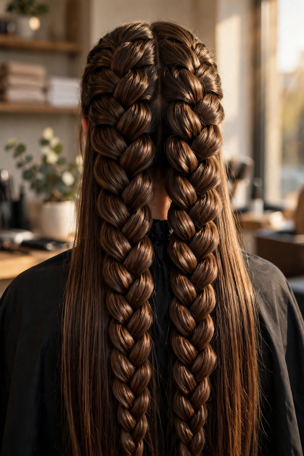 Dutch Braid Hairstyles: 19 Beautiful Ideas to Try 10 8. Stacked Dutch Braid on Long Brown Hair