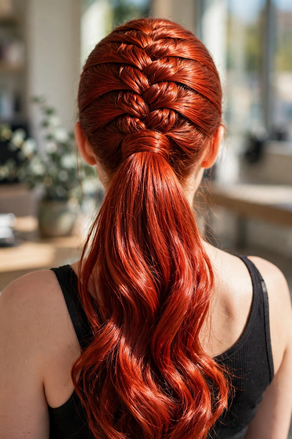 Dutch Braid Hairstyles: 19 Beautiful Ideas to Try 14 12. Long Dutch Braid Pony on Red Hair