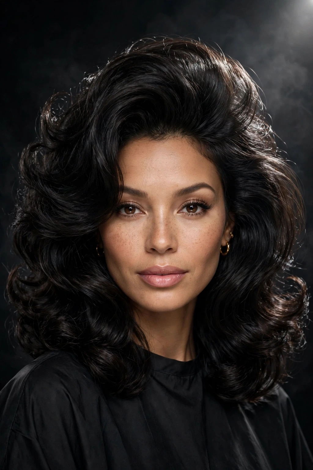 Hairstyles for Oval Shaped Face: 15 Flattering Ideas to Try 9 7. Medium Voluminous Black Hair