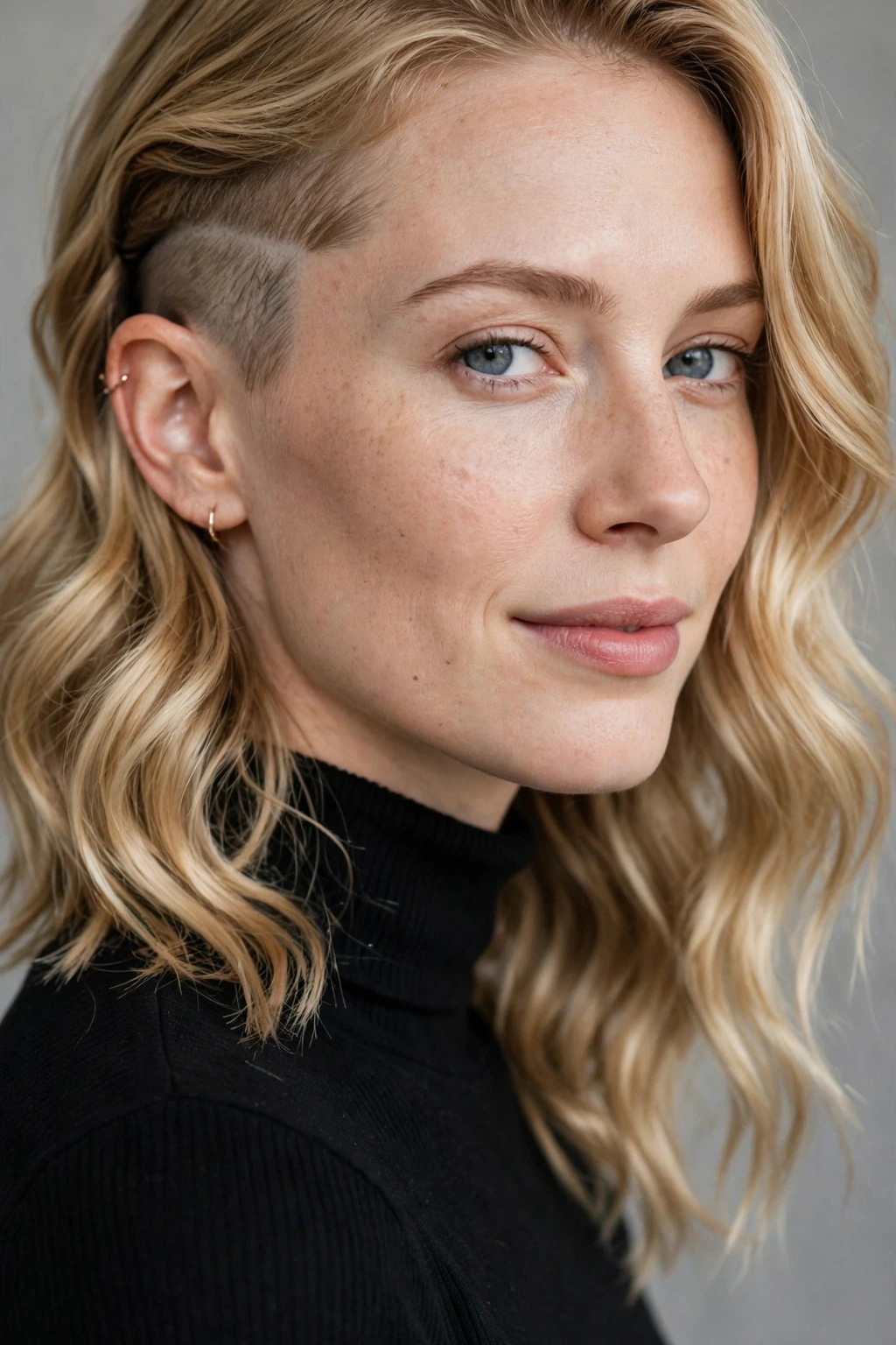 Side Shaved Hairstyles: 20 Edgy Ideas to Try 6 4. Medium Wavy Blonde With a Buzzed Undercut