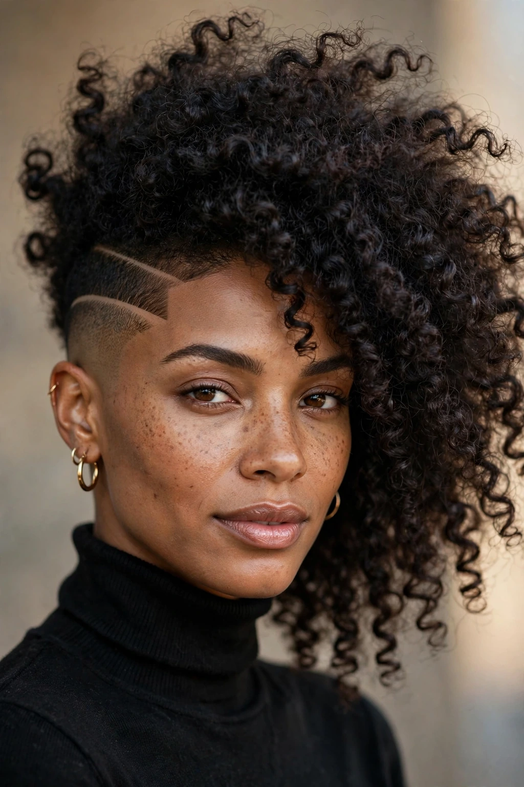 Side Shaved Hairstyles: 20 Edgy Ideas to Try 12 10. Curly Hair With a Shaved Side and Clean Lines