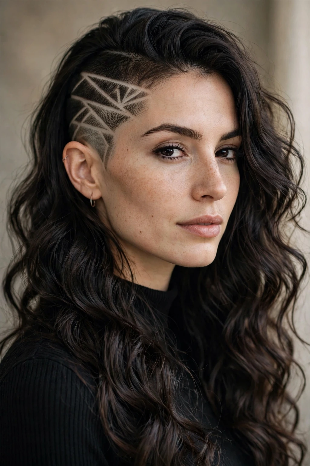 Side Shaved Hairstyles: 20 Edgy Ideas to Try 15 13. Long Waves With a Shaved Side and Crisp Lines