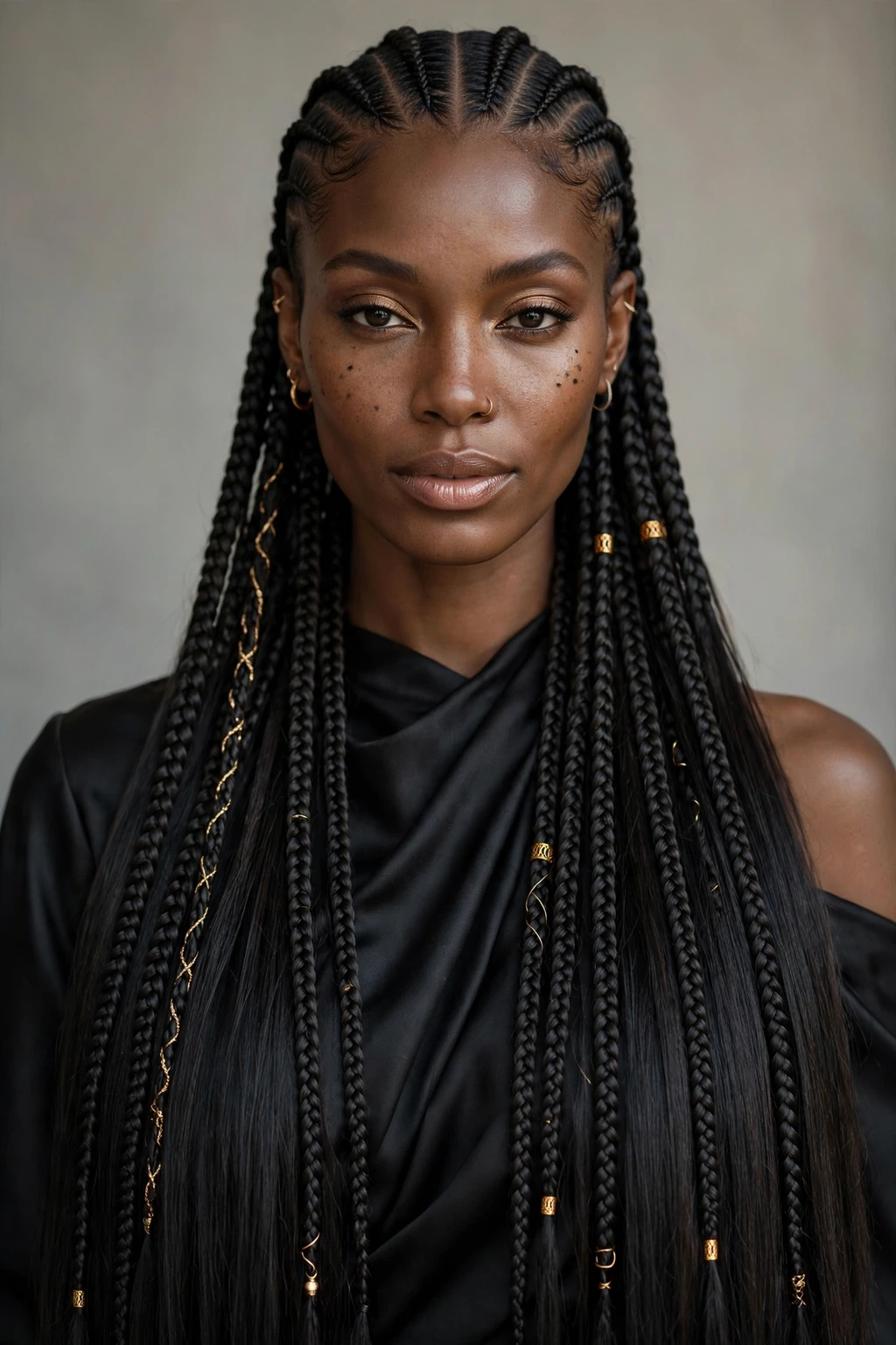 9. Long Elegant Diva-Style Fulani Braids