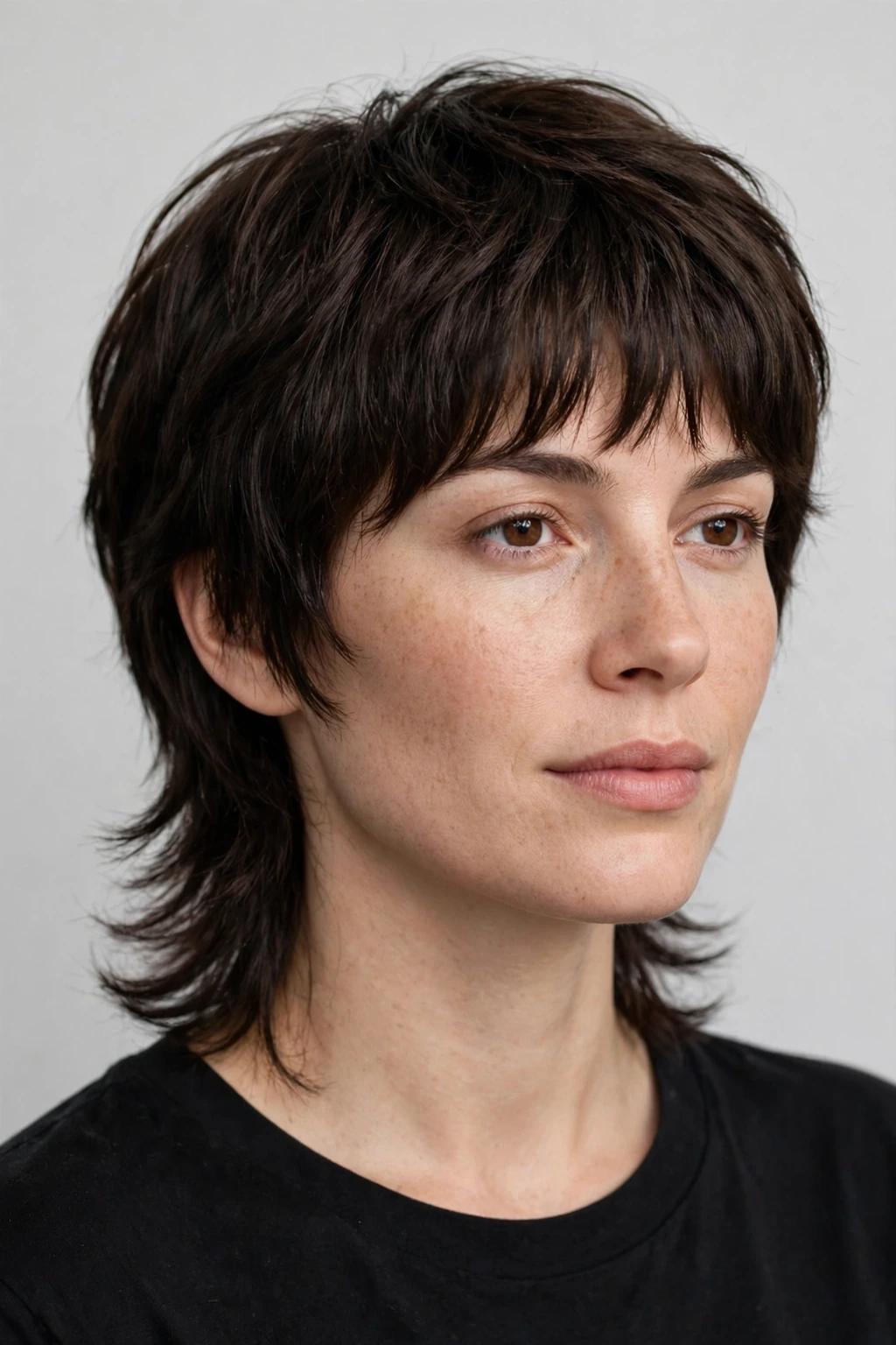 7. Short Soft Mullet With Bangs