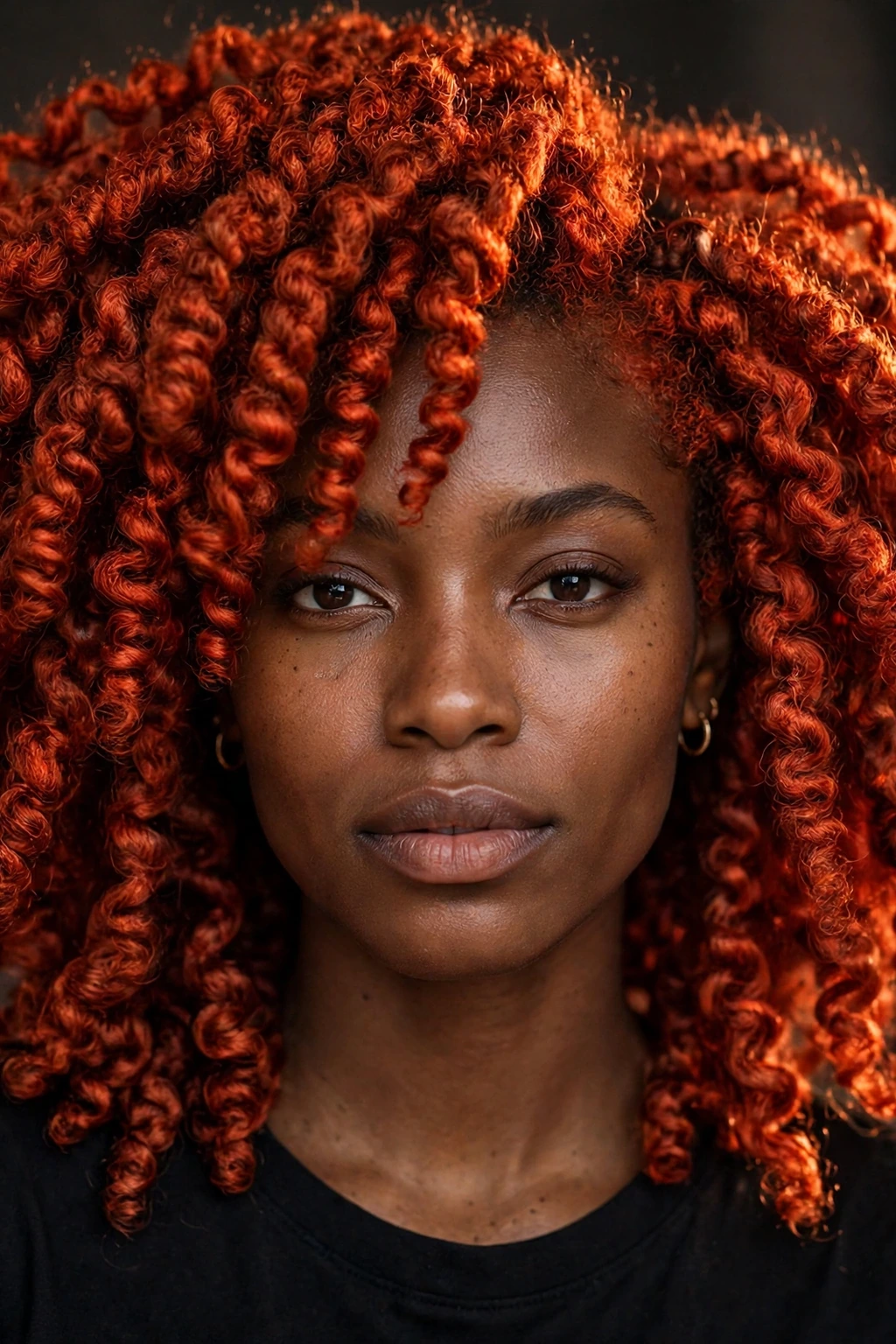 4. Fiery Red Coiled Locs