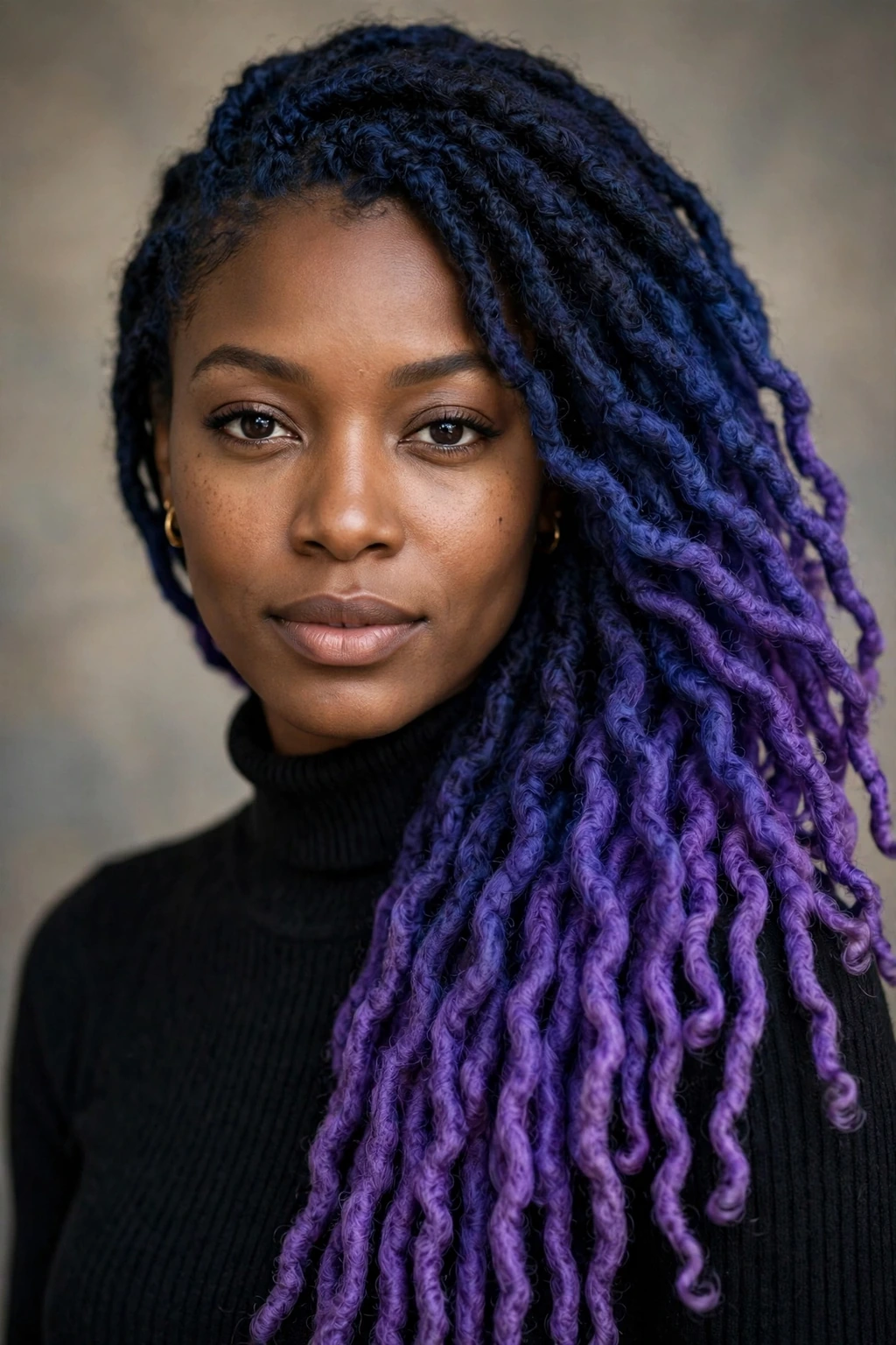 13. Blue and Violet Ombré Locs
