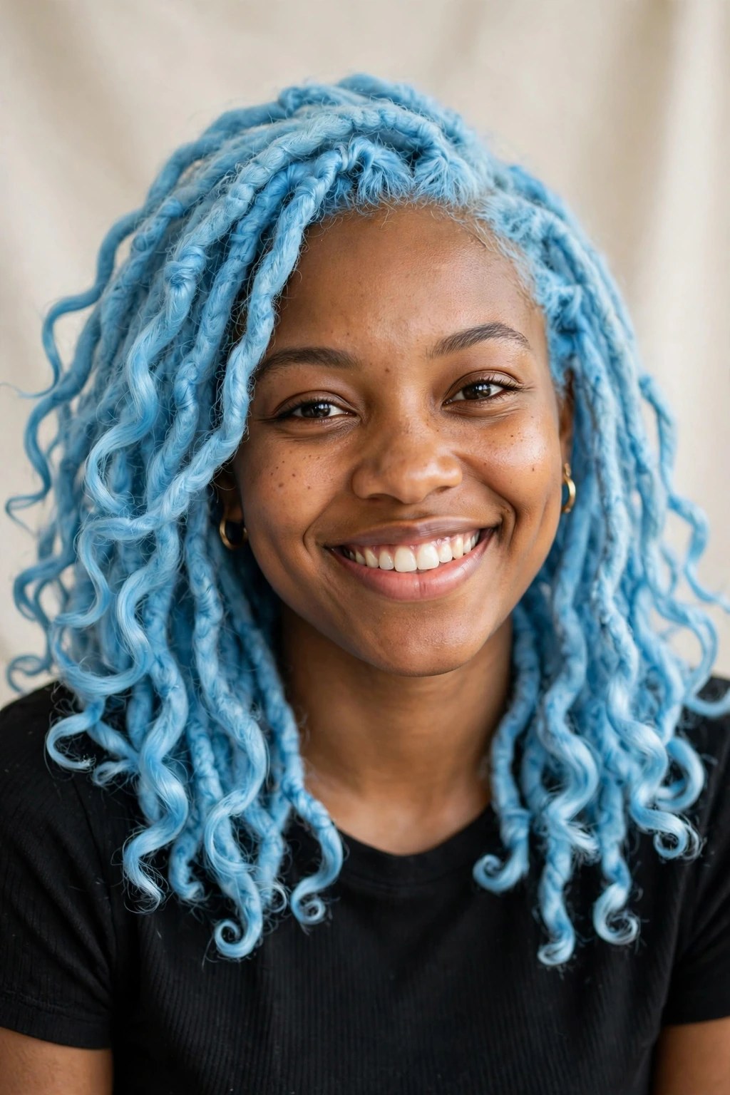 14. Sky Blue Shoulder-Length Locs