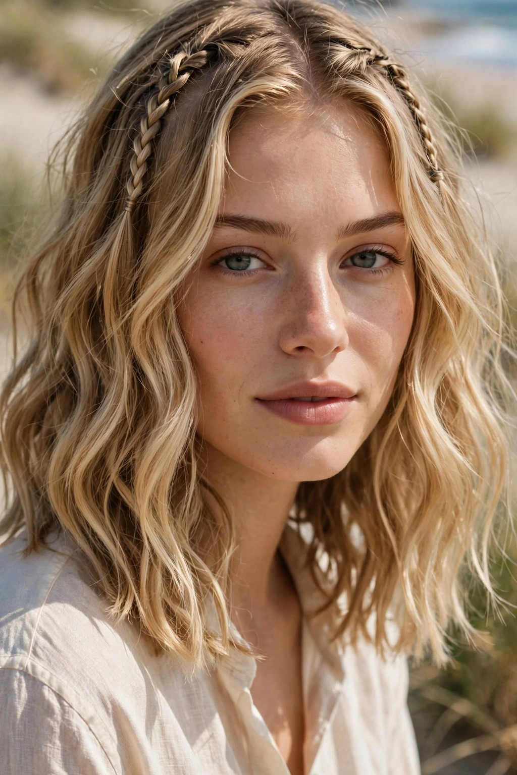 Baby Braids Hairstyles: 15 Beautiful Ideas to Try 8 6. Face-Framing Baby Braids on Medium Blonde Waves