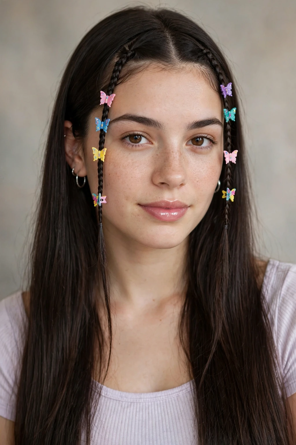 Baby Braids Hairstyles: 15 Beautiful Ideas to Try 13 11. Y2K-Inspired Baby Braids on Long Brunette Hair