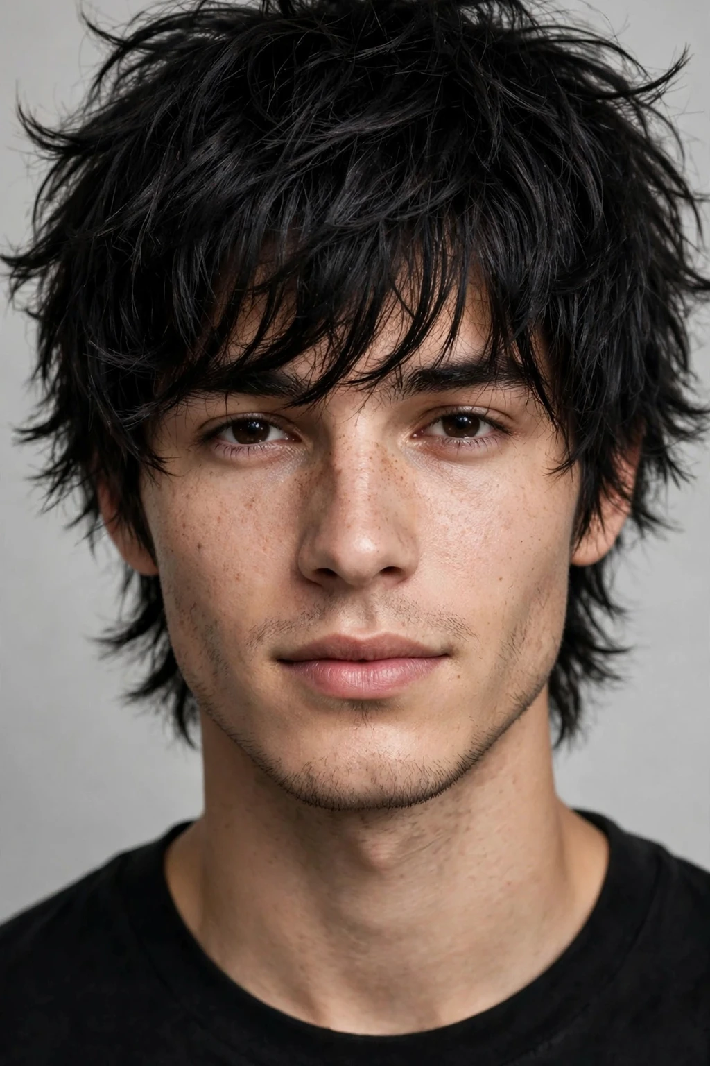 14. Choppy Wolf Cut With Wispy Black Layers
