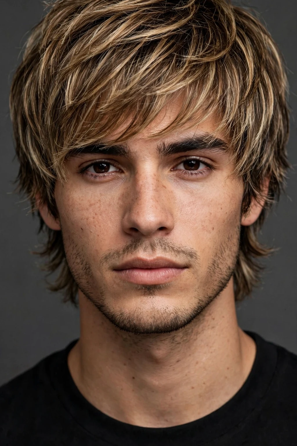 16. Polished Shaggy Wolf Cut With Bronde Highlights