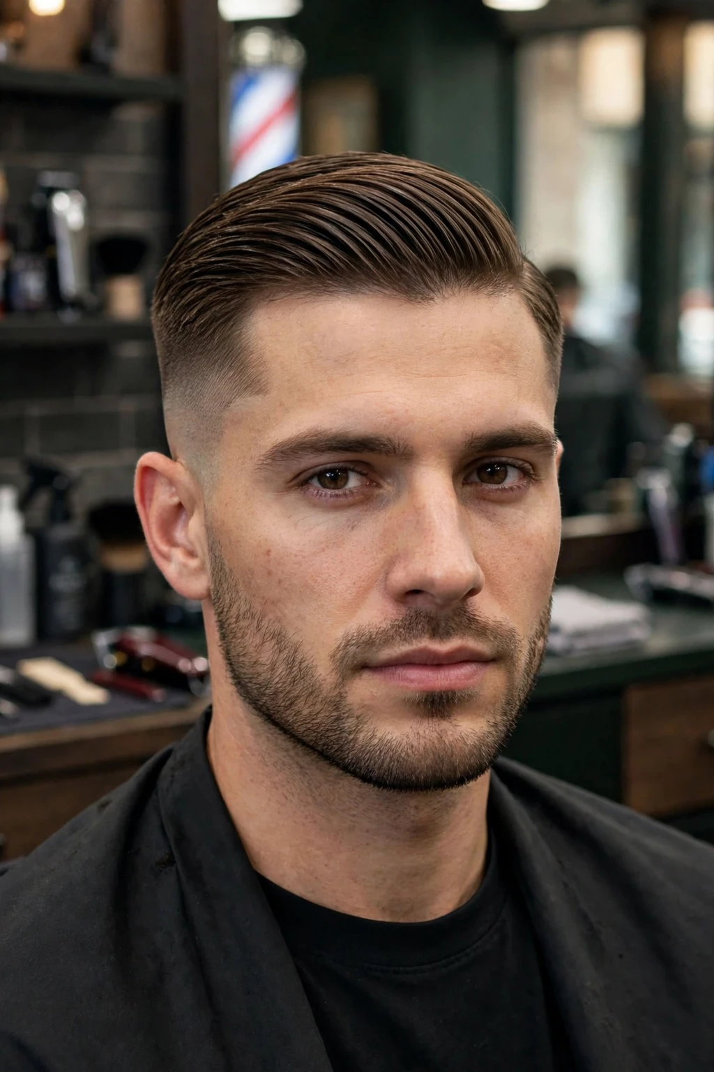 1. Low Fade Undercut on Straight Hair