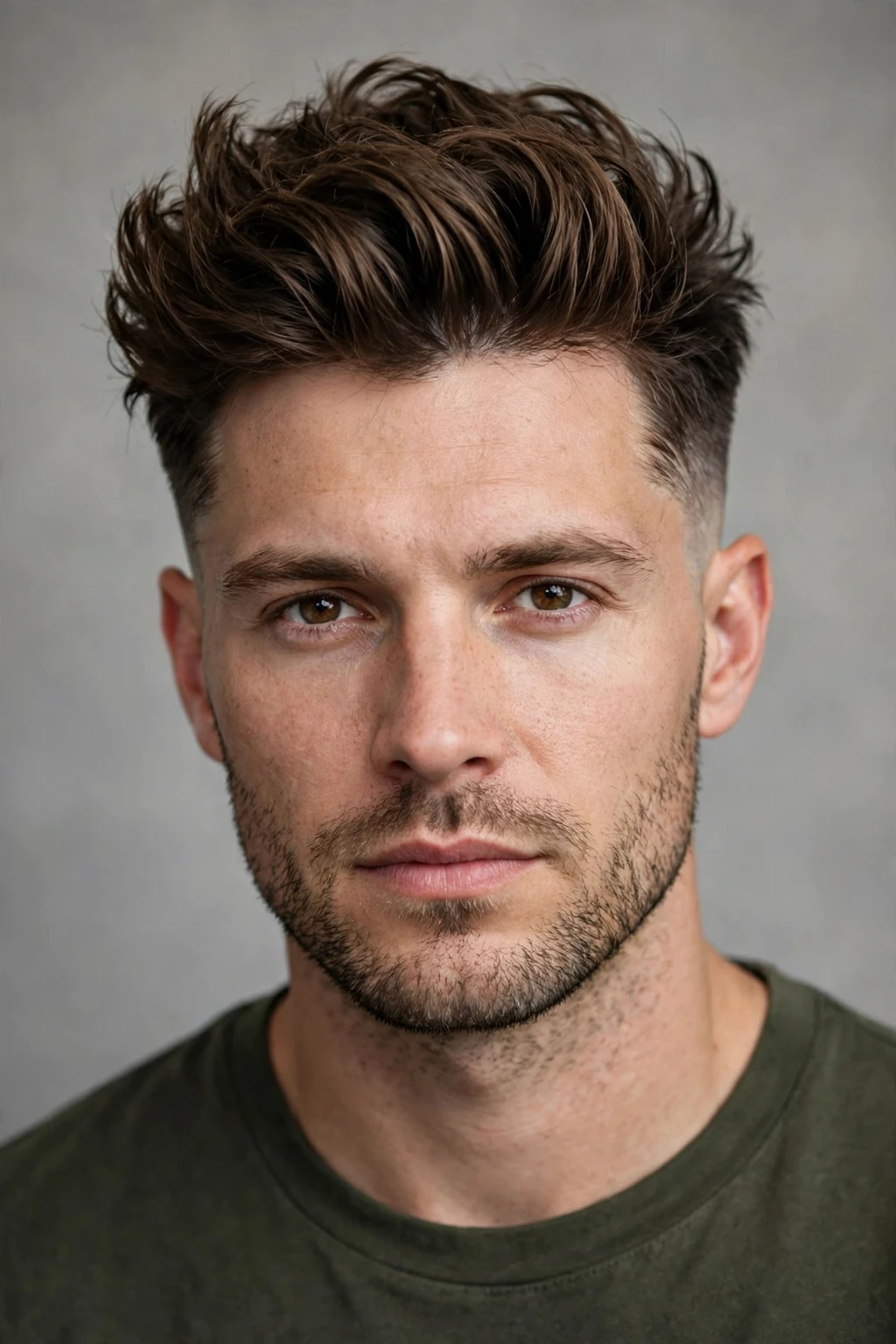 2. Textured Quiff with Faded Undercut