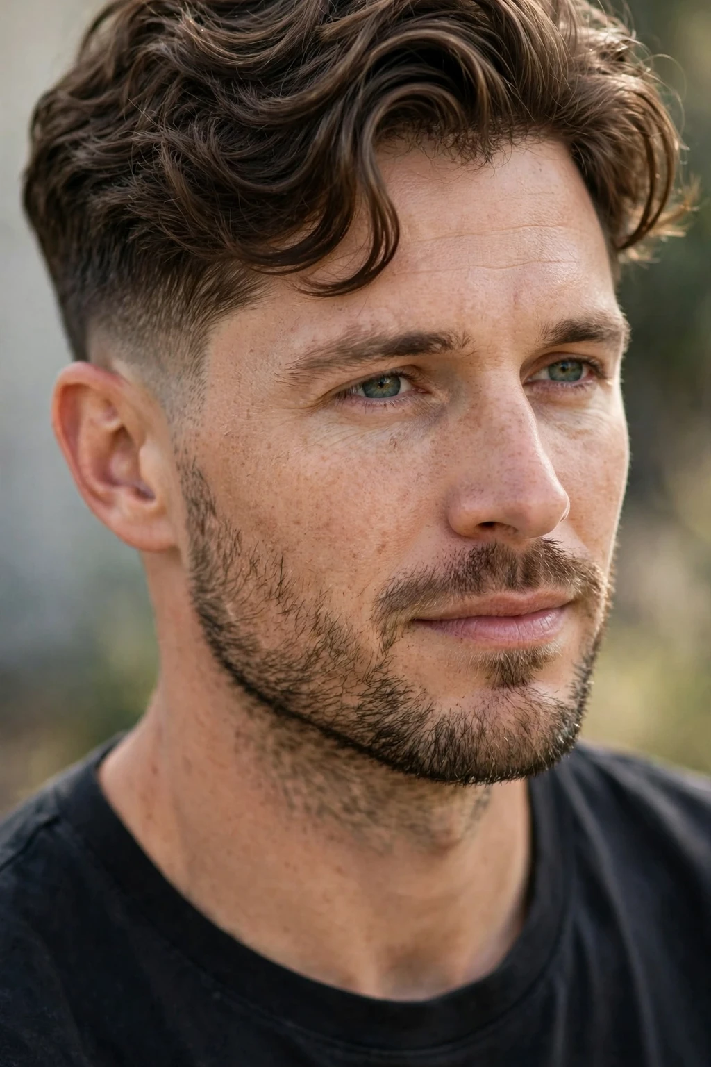 6. Taper Fade Undercut on Wavy Hair