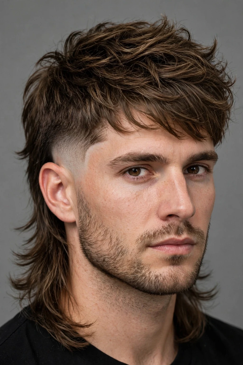 Faded Mullet: 15 Bold Ideas to Try 13 11. Layered Burst Fade Mullet