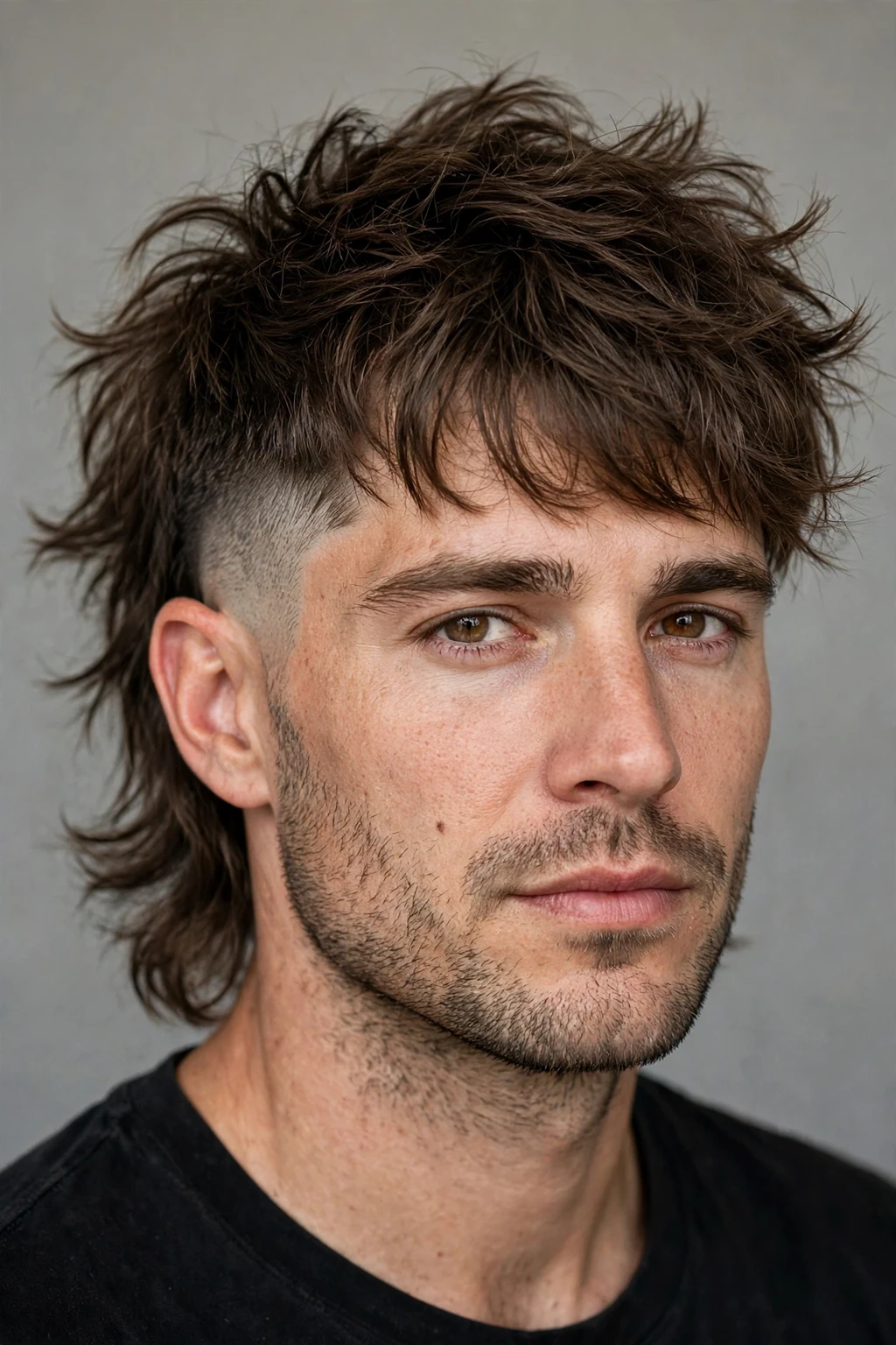 Faded Mullet: 15 Bold Ideas to Try 14 12. Messy Shaggy Burst Fade Mullet