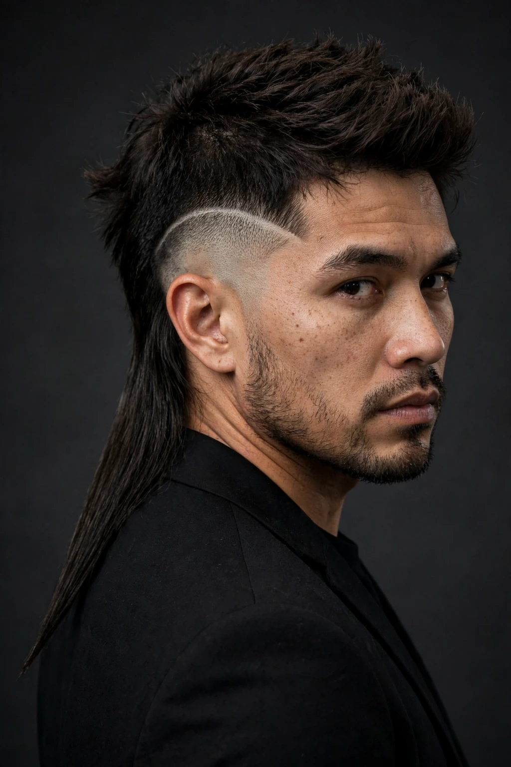 Faded Mullet: 15 Bold Ideas to Try 16 14. Burst Fade V-Cut Mullet