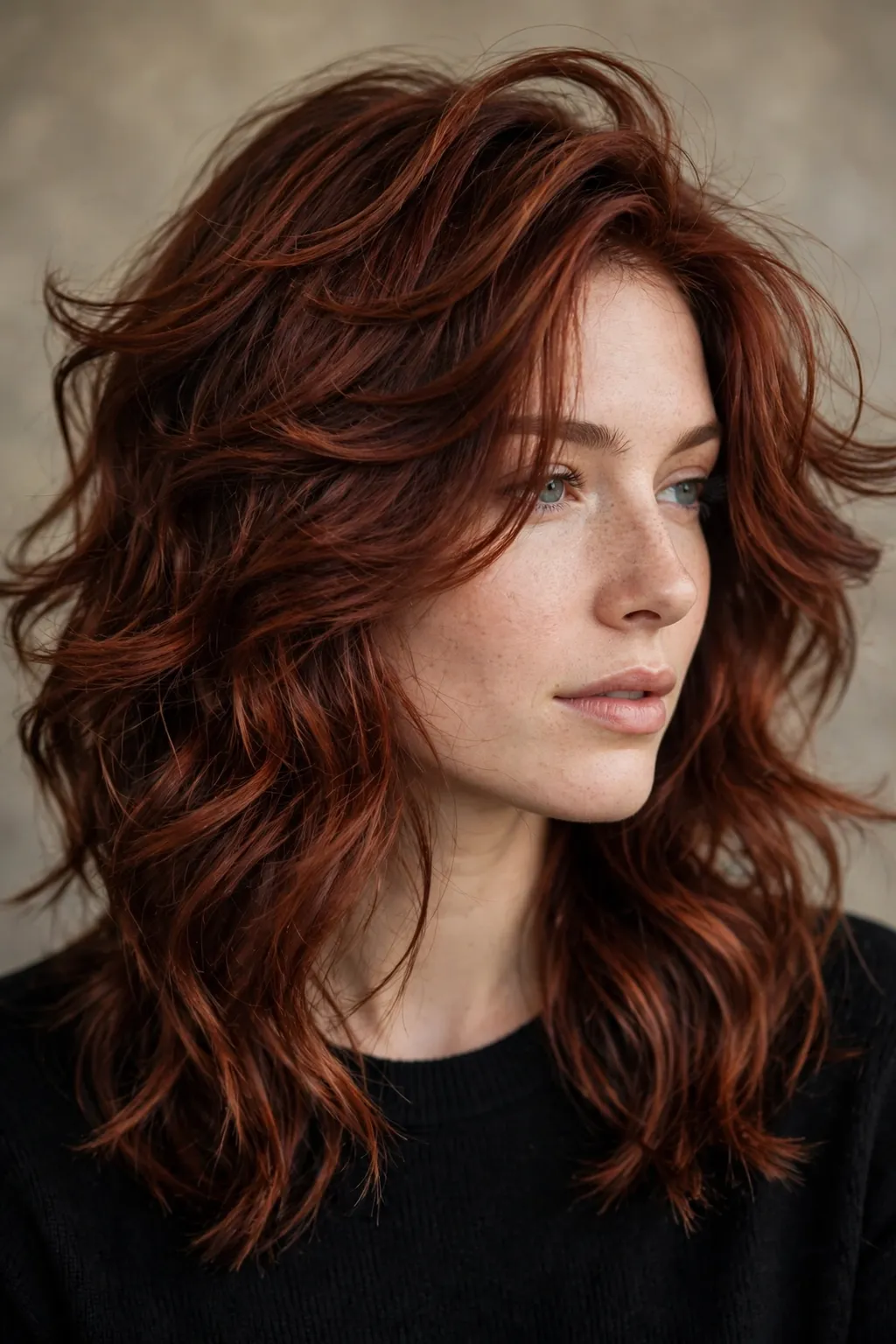 15. Layered Red-Brown Waves