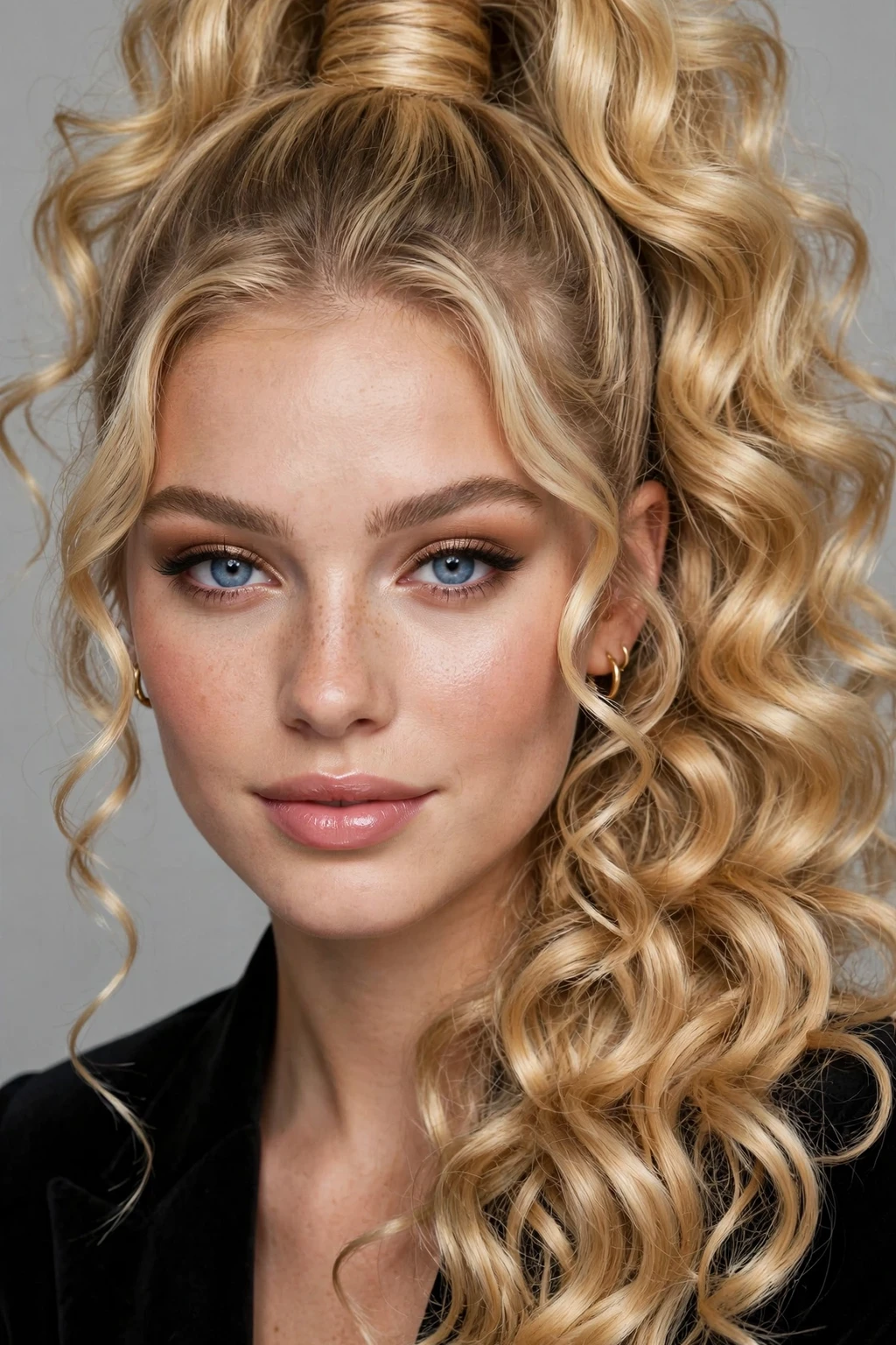 14. Golden Blonde Wavy Ponytail