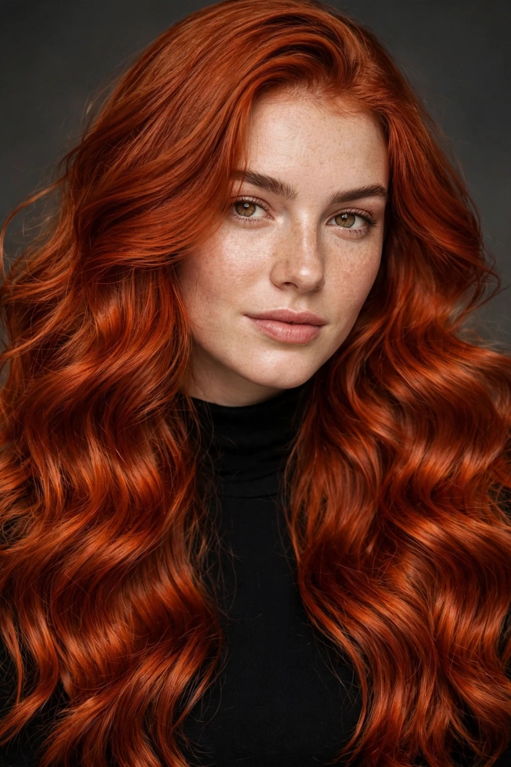 18. Long Wavy Fiery Red Hair