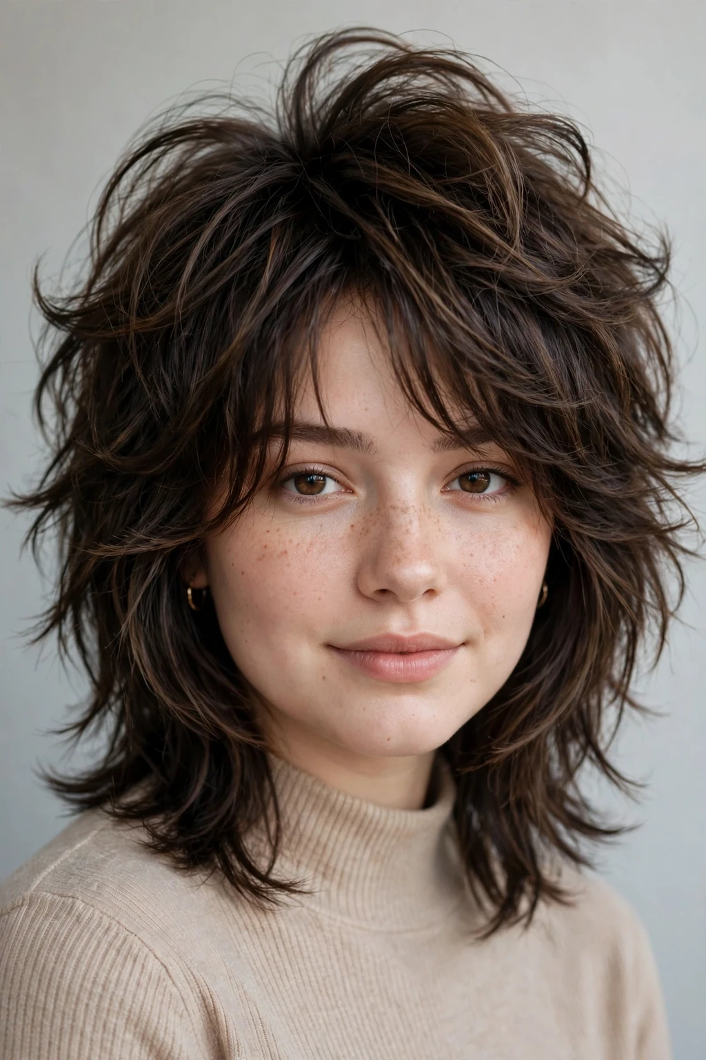 Shaggy Lob: 20 Chic Ideas to Try 20 18. Flattering Layered Lob Designed for Round Faces