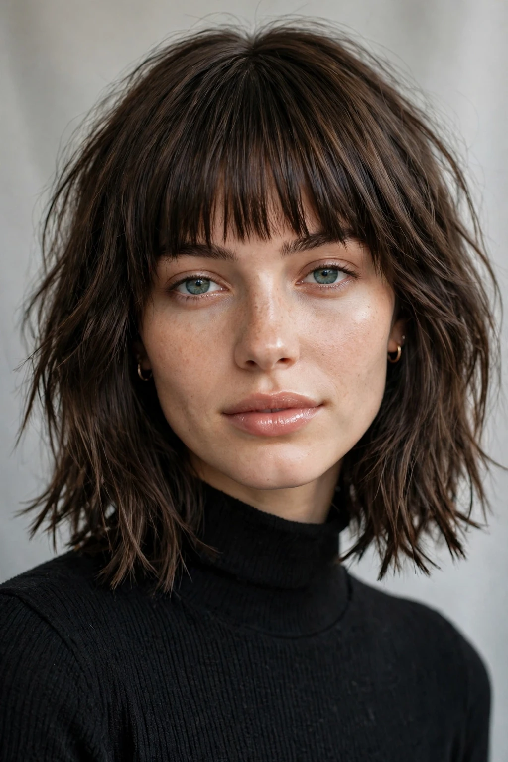 Shaggy Lob: 20 Chic Ideas to Try 21 19. Modern Textured Long Bob With Full Bangs