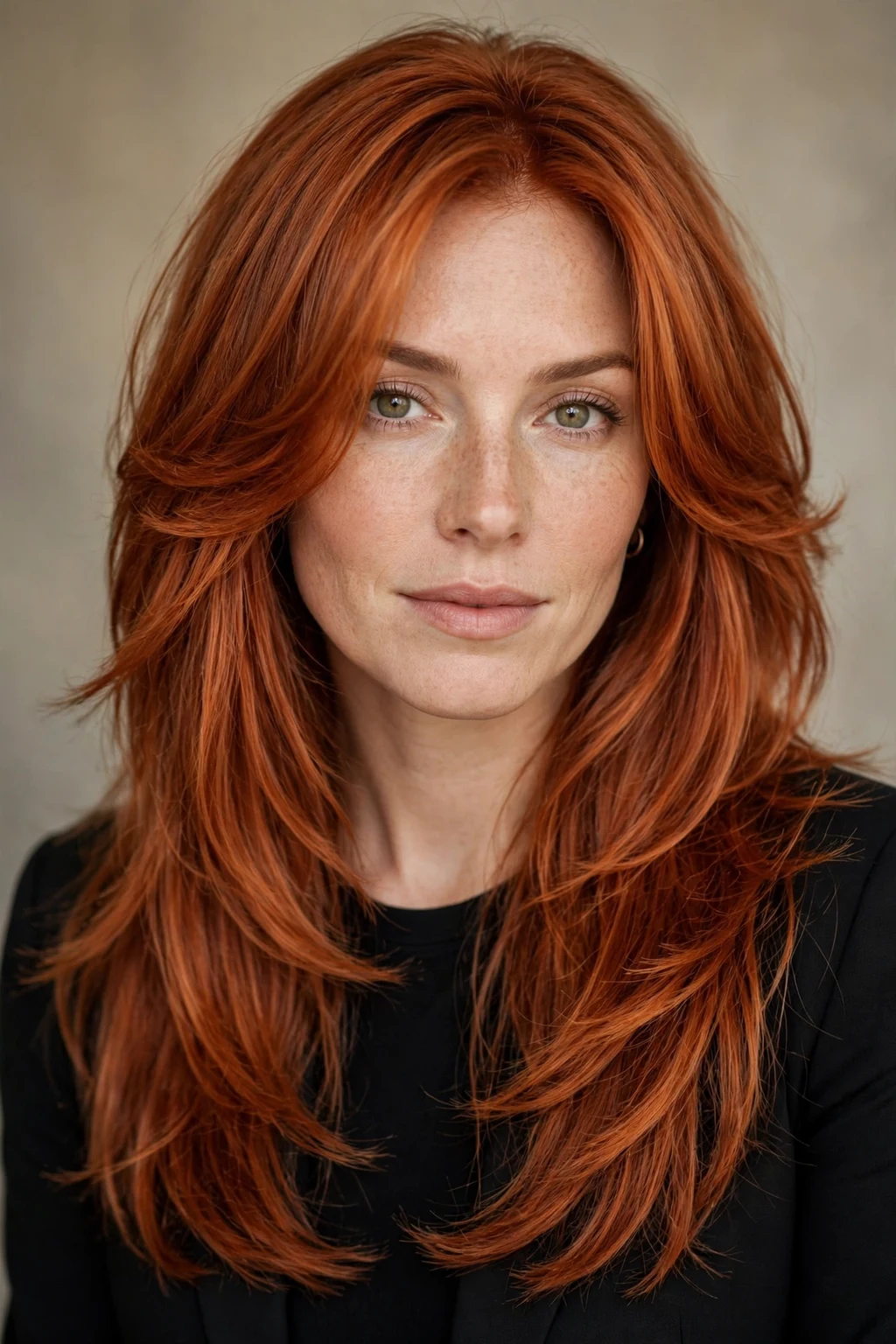 Layered Haircut: 30 Gorgeous Ideas to Try 8 6. Vibrant Copper Layers That Frame the Face