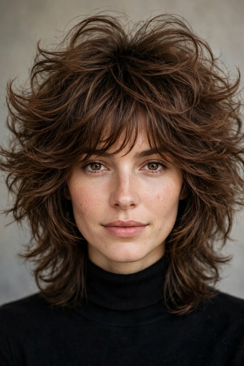 Layered Haircut: 30 Gorgeous Ideas to Try 9 7. Bouncy Blown-Out Brunette Shag